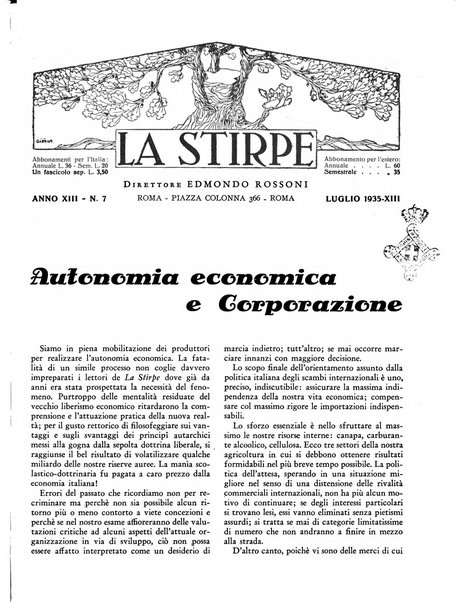 La stirpe rivista delle corporazioni fasciste