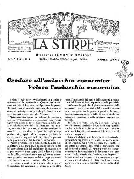 La stirpe rivista delle corporazioni fasciste