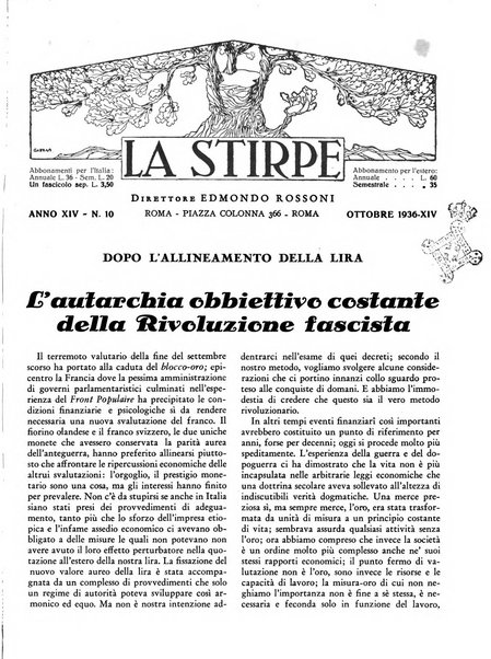 La stirpe rivista delle corporazioni fasciste