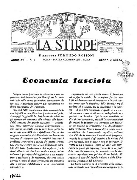 La stirpe rivista delle corporazioni fasciste