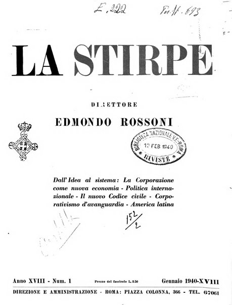 La stirpe rivista delle corporazioni fasciste