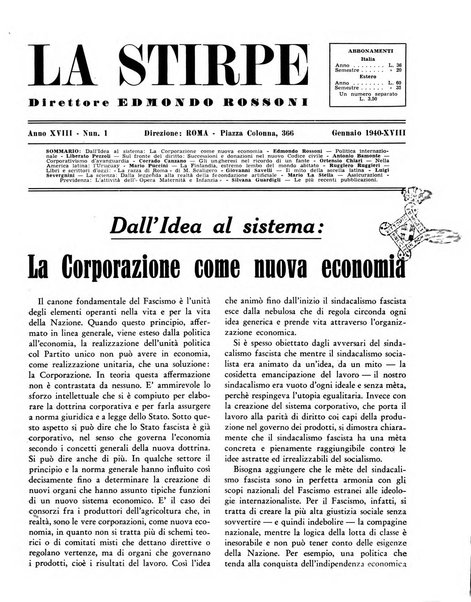 La stirpe rivista delle corporazioni fasciste