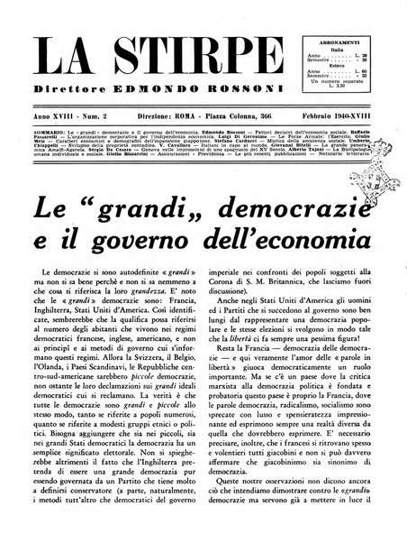 La stirpe rivista delle corporazioni fasciste