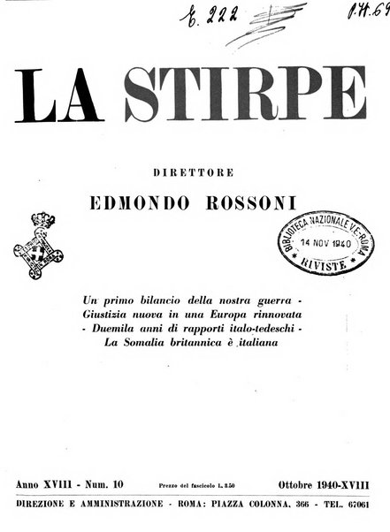 La stirpe rivista delle corporazioni fasciste