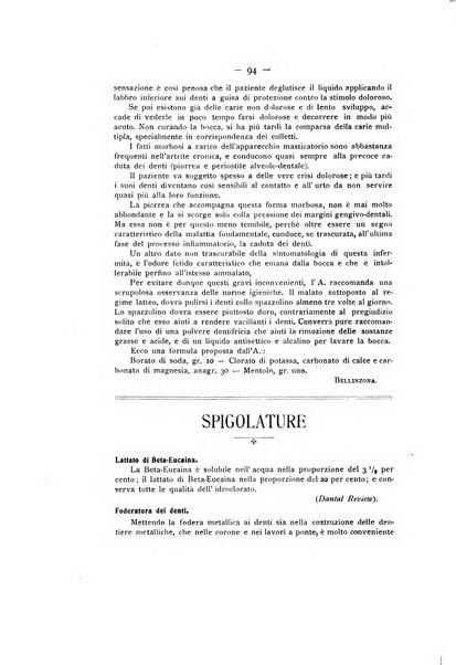 La stomatologia periodico mensile