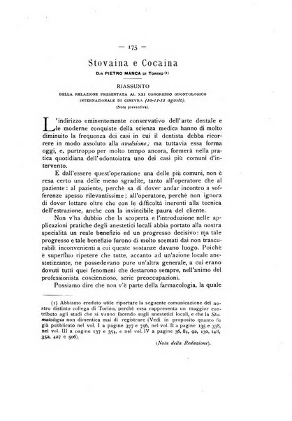 La stomatologia periodico mensile