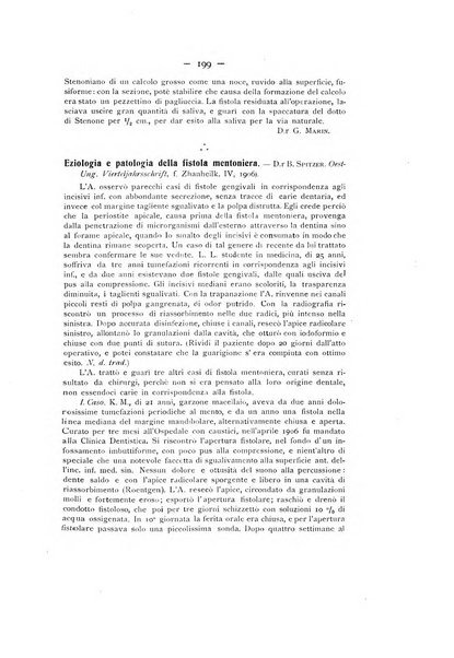 La stomatologia periodico mensile