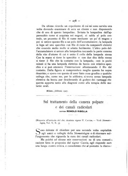 La stomatologia periodico mensile