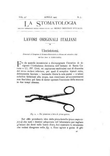 La stomatologia periodico mensile