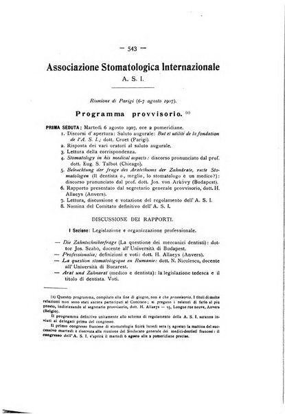 La stomatologia periodico mensile