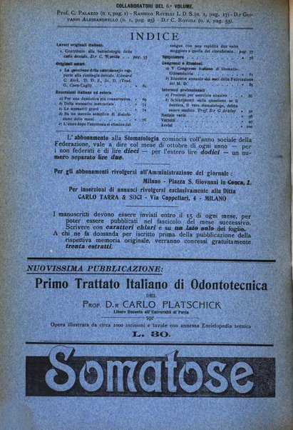 La stomatologia periodico mensile