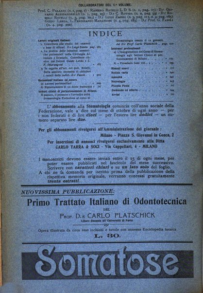 La stomatologia periodico mensile