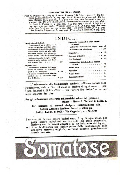 La stomatologia periodico mensile