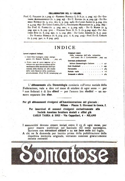 La stomatologia periodico mensile