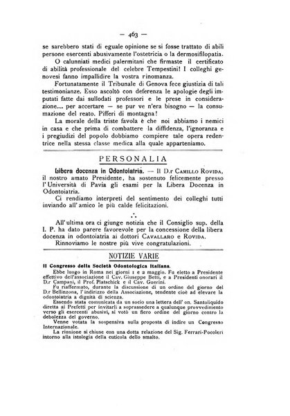 La stomatologia periodico mensile