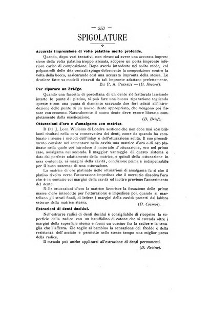 La stomatologia periodico mensile