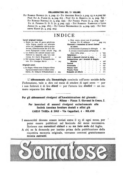 La stomatologia periodico mensile