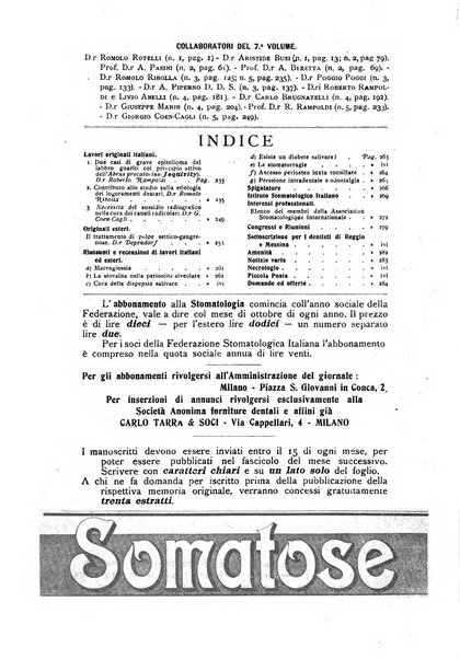 La stomatologia periodico mensile