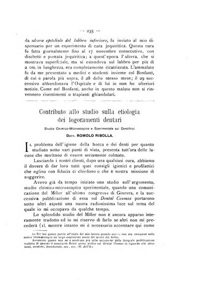 La stomatologia periodico mensile