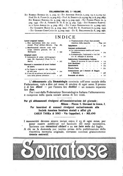 La stomatologia periodico mensile