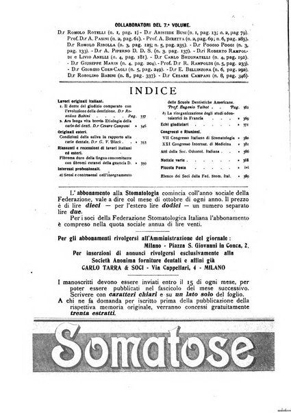 La stomatologia periodico mensile