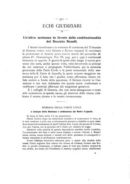 La stomatologia periodico mensile