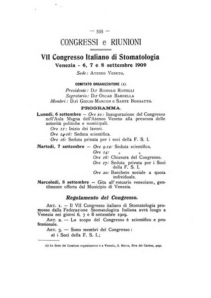 La stomatologia periodico mensile