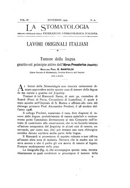 La stomatologia periodico mensile