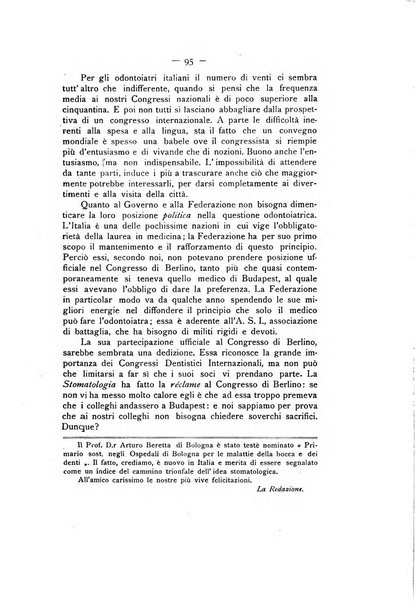 La stomatologia periodico mensile