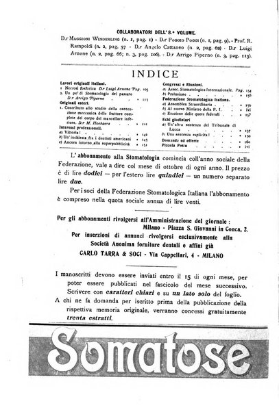 La stomatologia periodico mensile