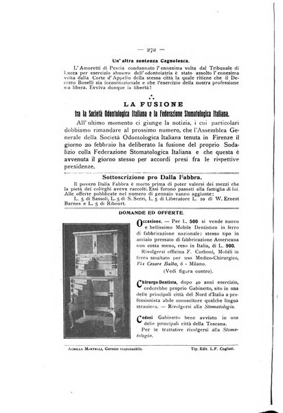 La stomatologia periodico mensile