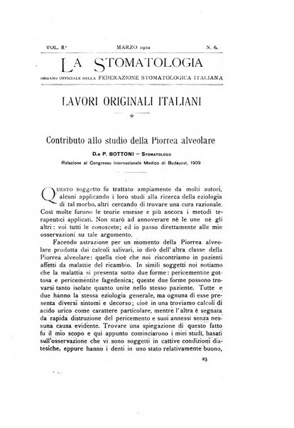 La stomatologia periodico mensile