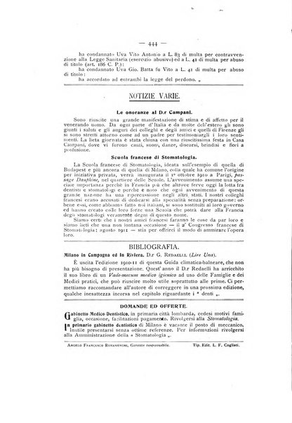 La stomatologia periodico mensile