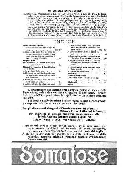 La stomatologia periodico mensile