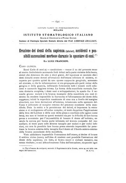 La stomatologia periodico mensile