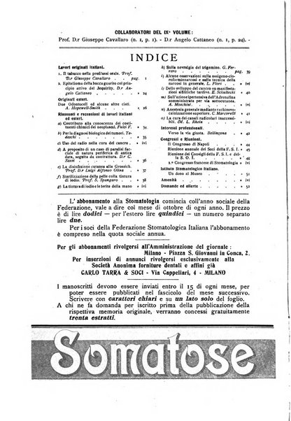 La stomatologia periodico mensile