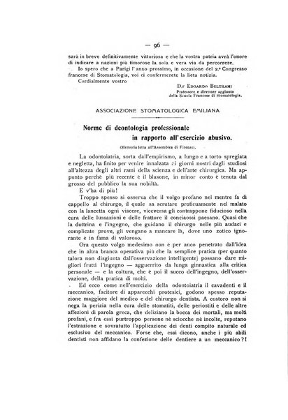 La stomatologia periodico mensile