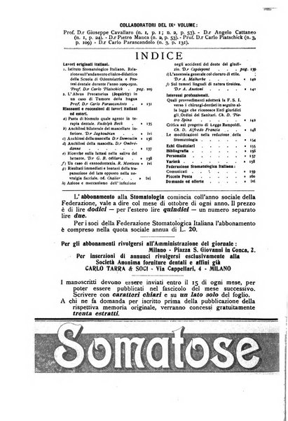 La stomatologia periodico mensile