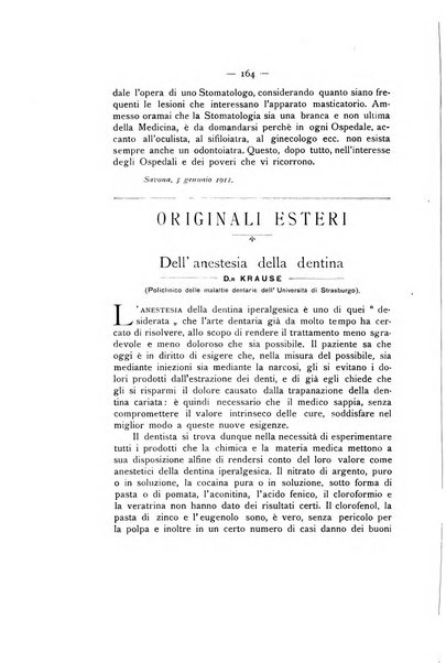 La stomatologia periodico mensile