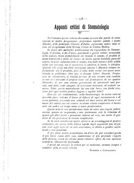 La stomatologia periodico mensile