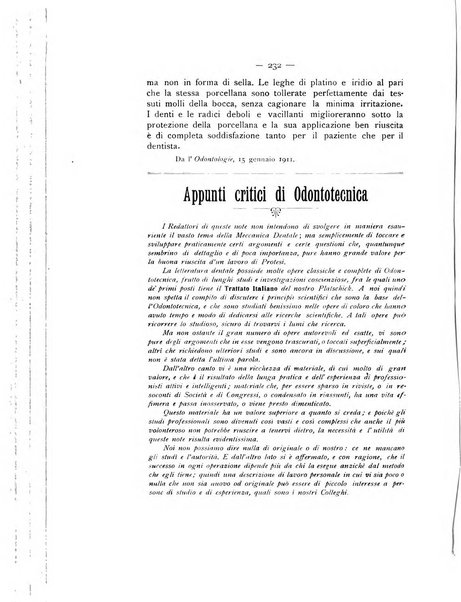 La stomatologia periodico mensile