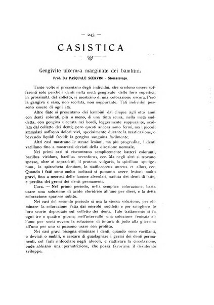 La stomatologia periodico mensile