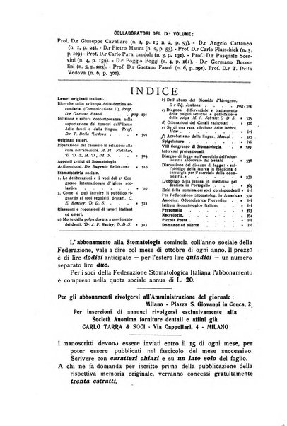 La stomatologia periodico mensile