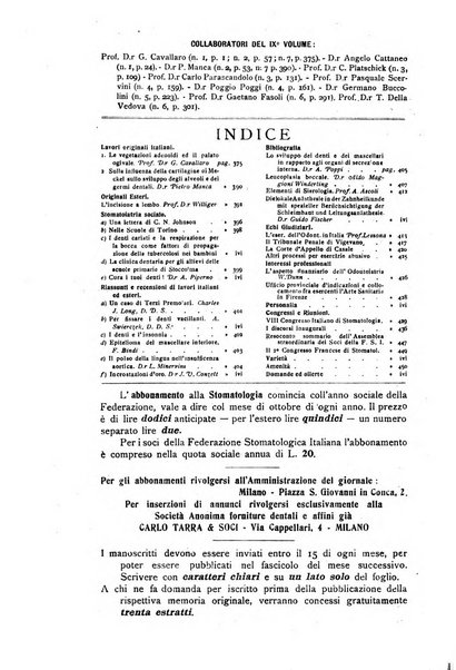 La stomatologia periodico mensile