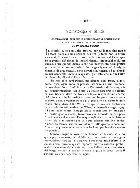 La stomatologia periodico mensile