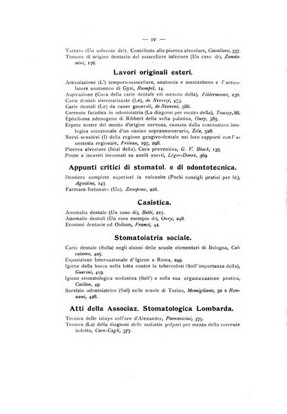 La stomatologia periodico mensile