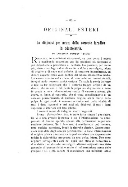 La stomatologia periodico mensile