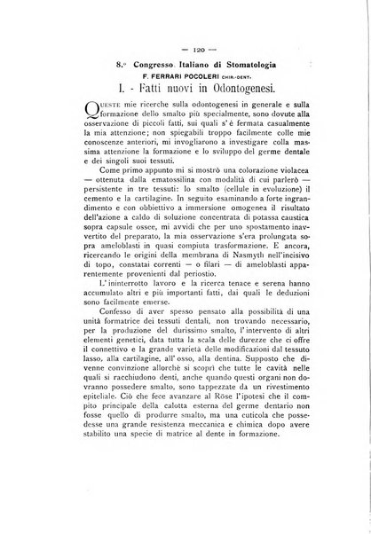 La stomatologia periodico mensile