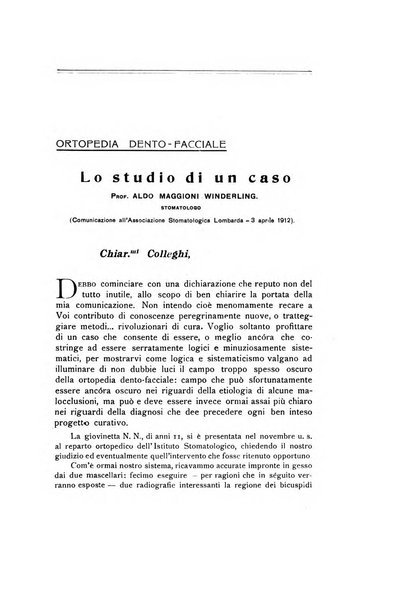 La stomatologia periodico mensile