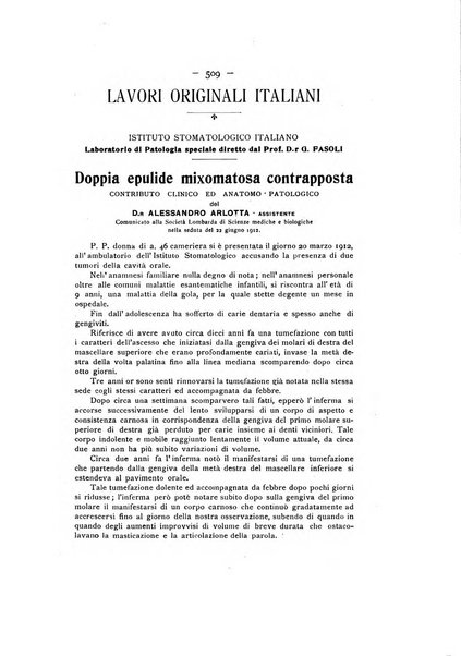 La stomatologia periodico mensile